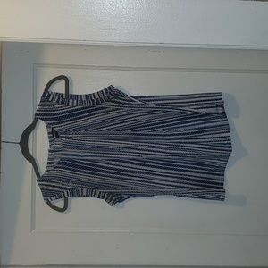 Karl Lagerfeld Tank Shell Blue & Cream Medium